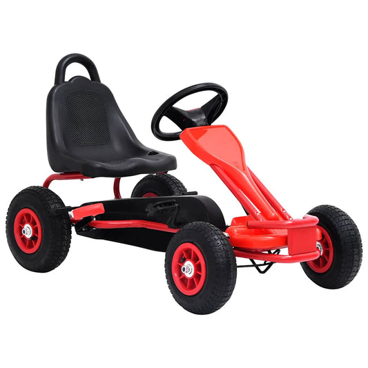 Šlapací motokára s pneumatikami červená
