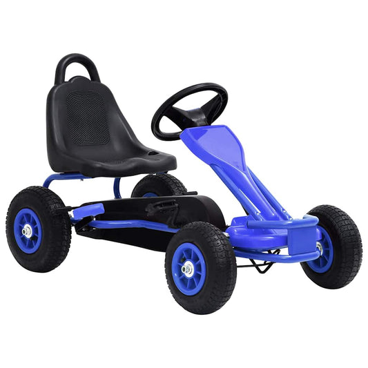 Šlapací motokára s pneumatikami modrá