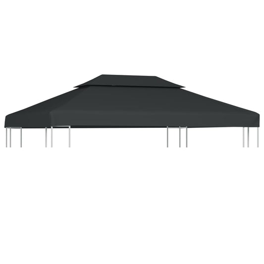 Náhradní dvojitá střecha na altán 310 g/m² 4 x 3 m antracitová