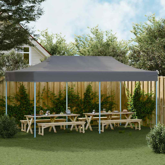 Skládací nůžkový party stan 3 x 6 m antracitový