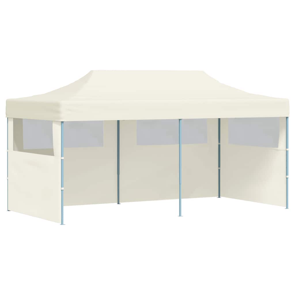 Krémový skládací nůžkový party stan 3 x 6 m