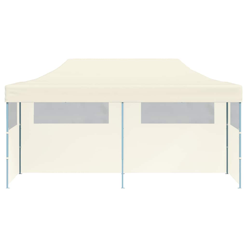 Krémový skládací nůžkový party stan 3 x 6 m