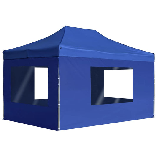 Profesionální skládací party stan + stěny hliník 4,5x3 m modrý