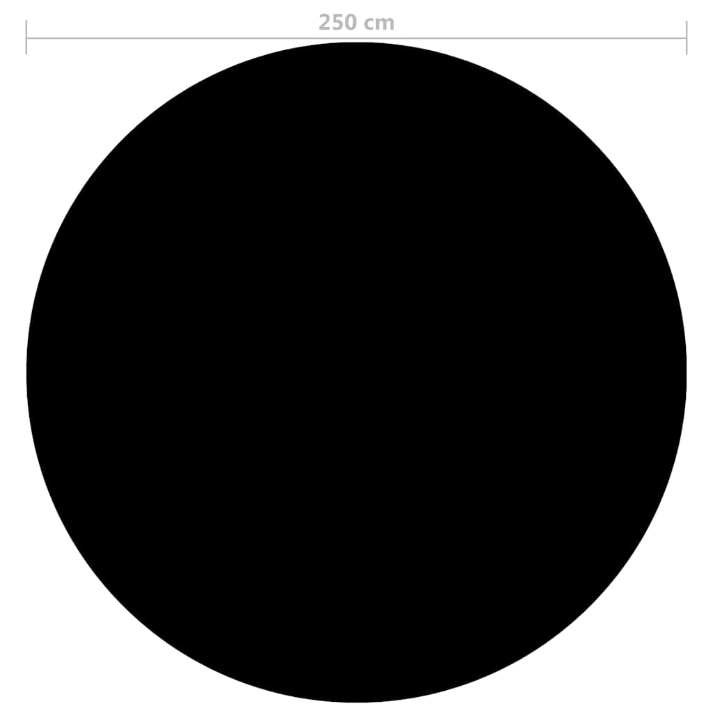 Kryt na bazén černý 250 cm PE