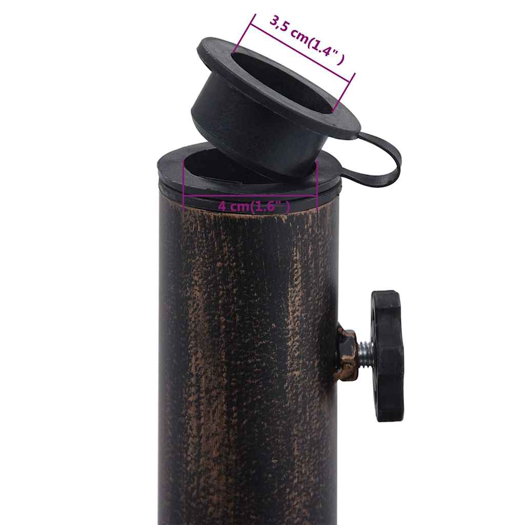 Stojan na slunečník bronzový 12 kg 48 cm litina