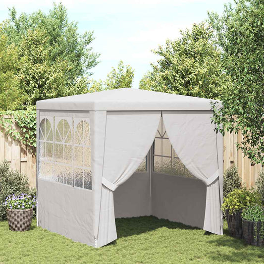 Profesionální party stan s bočnicemi 2 x 2 m bílý 90 g/m²
