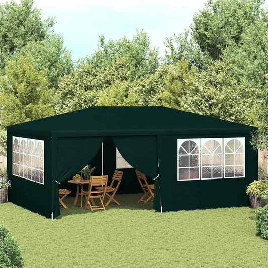 Profesionální party stan s bočnicemi 4 x 6 m zelený 90 g/m²