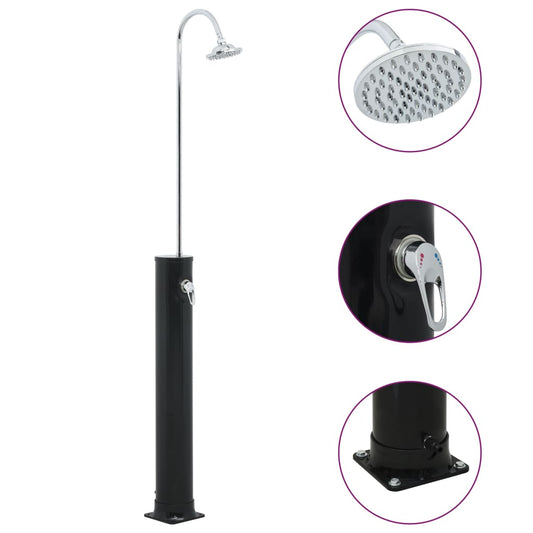 Solární sprcha černá 214 cm 20 l