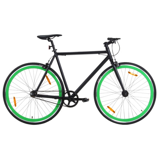 Kolo s pevným převodem černé a zelené 700c 59 cm