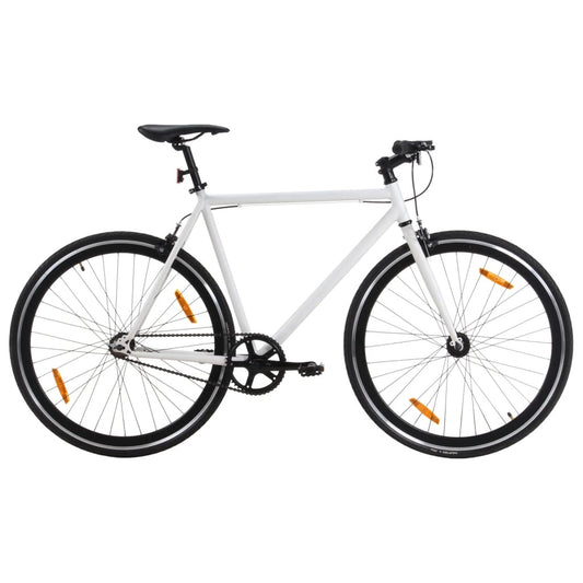 Kolo s pevným převodem bílé a černé 700c 59 cm