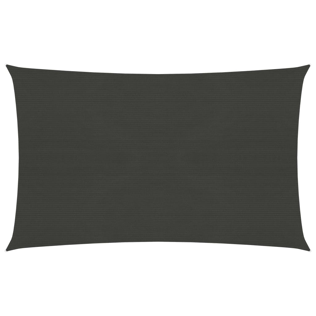 Plachta proti slunci 160 g/m² antracitová 2,5 x 4,5 m HDPE