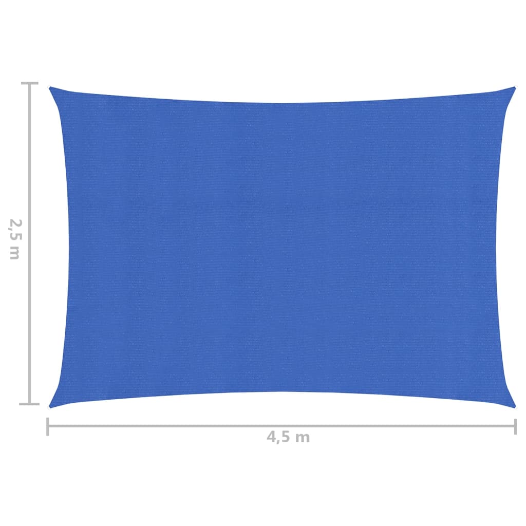 Stínící plachta 160 g/m² modrá 2,5 x 4,5 m HDPE