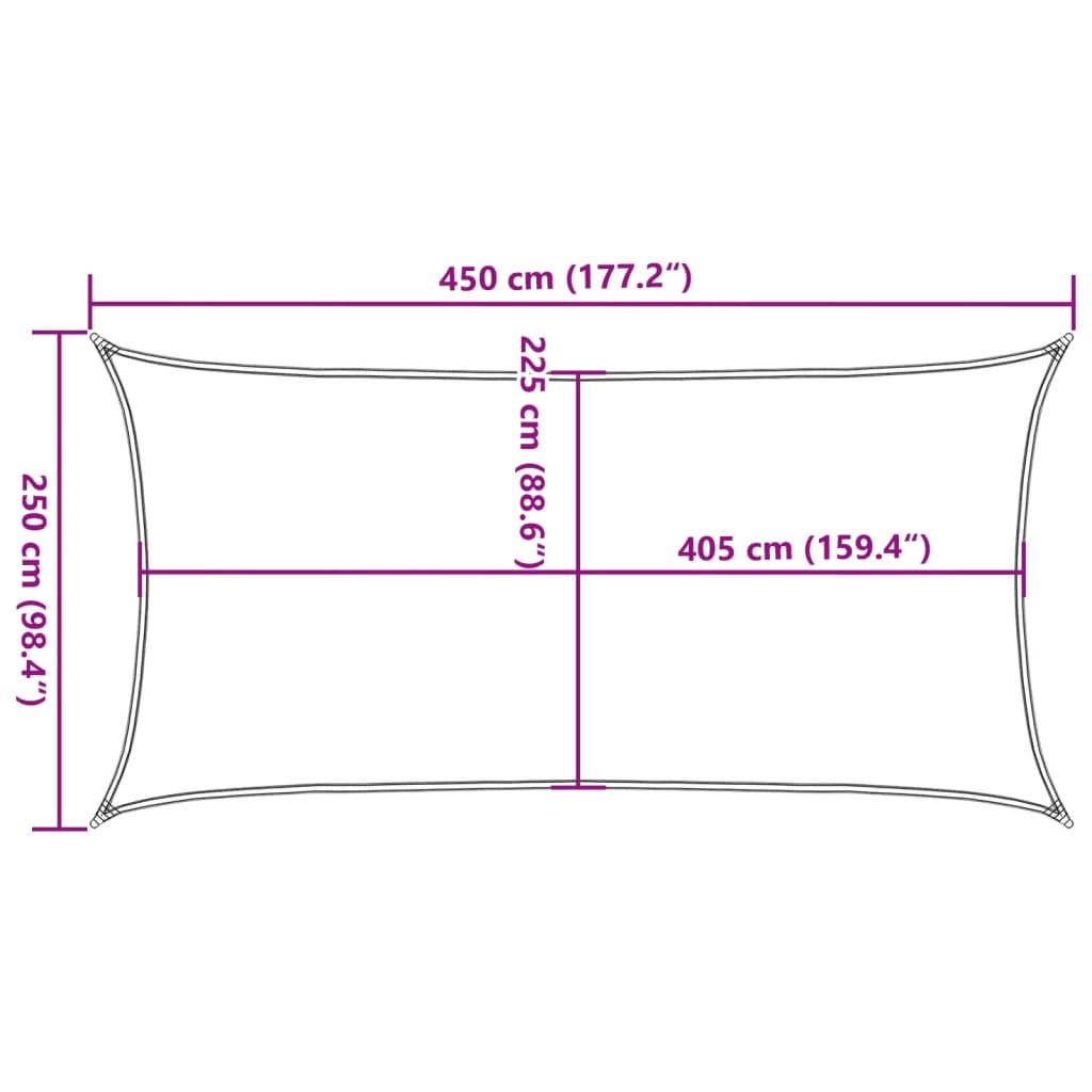 Stínící plachta 160 g/m² modrá 2,5 x 4,5 m HDPE