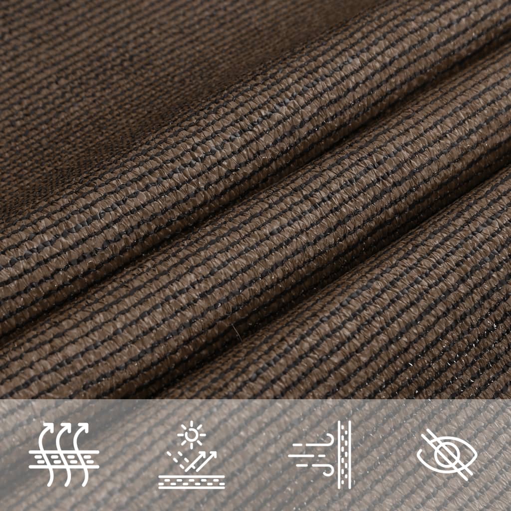 Plachta proti slunci 160 g/m² hnědá 3 x 4,5 m HDPE