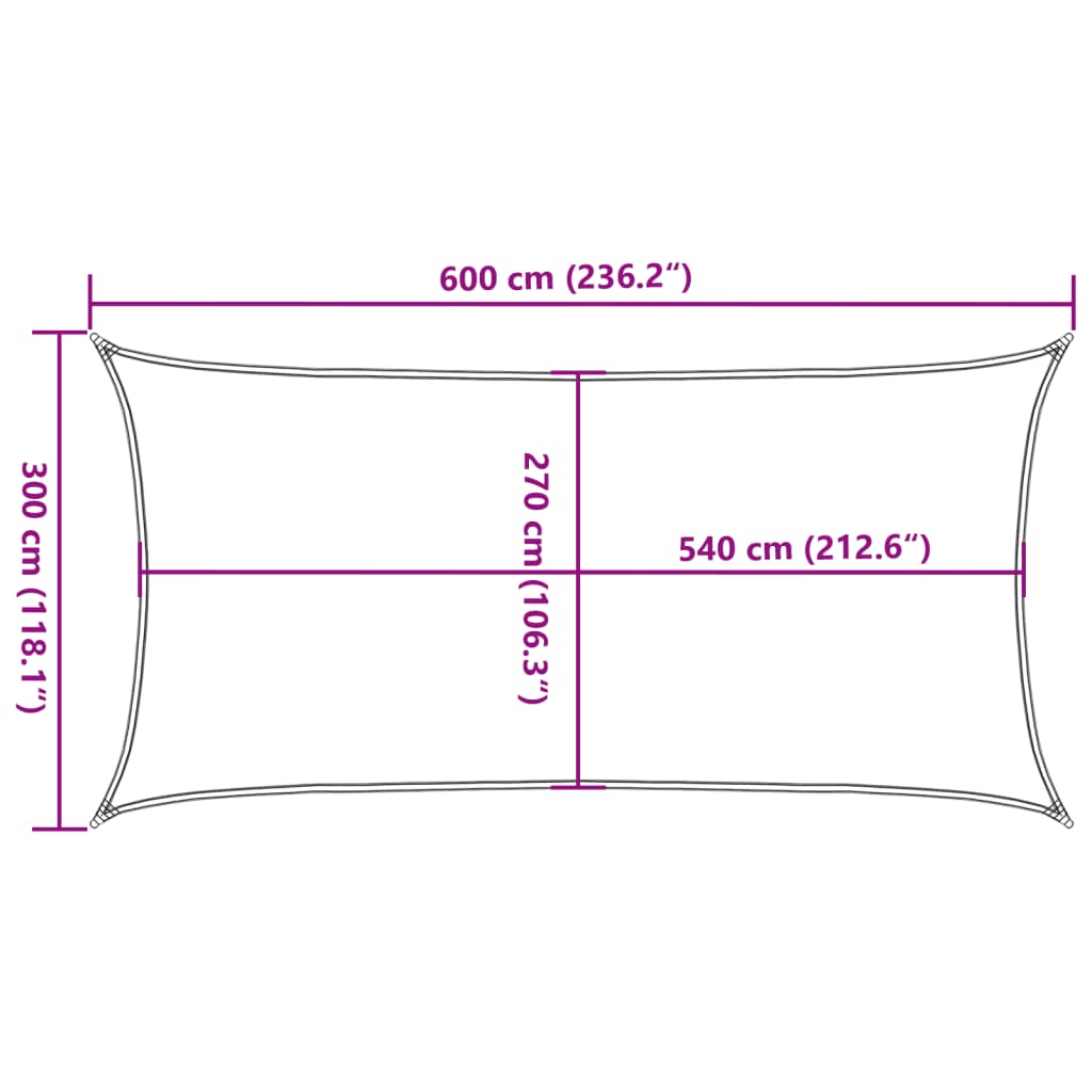 Stínící plachta 160 g/m² hnědá 3 x 6 m HDPE