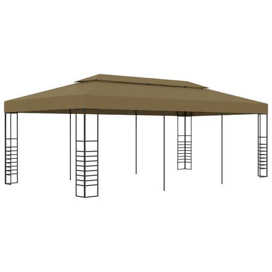Zahradní altán 6 x 3 x 2,7 m taupe 180 g/m²