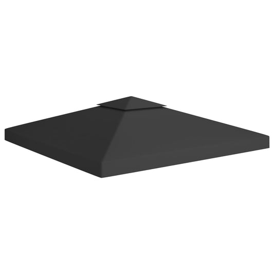 Dvojitá střecha na altán 310 g/m² 3 x 3 m černá