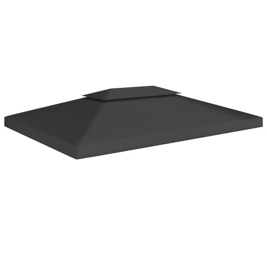 Dvojitá střecha na altán 310 g/m² 4 x 3 m černá