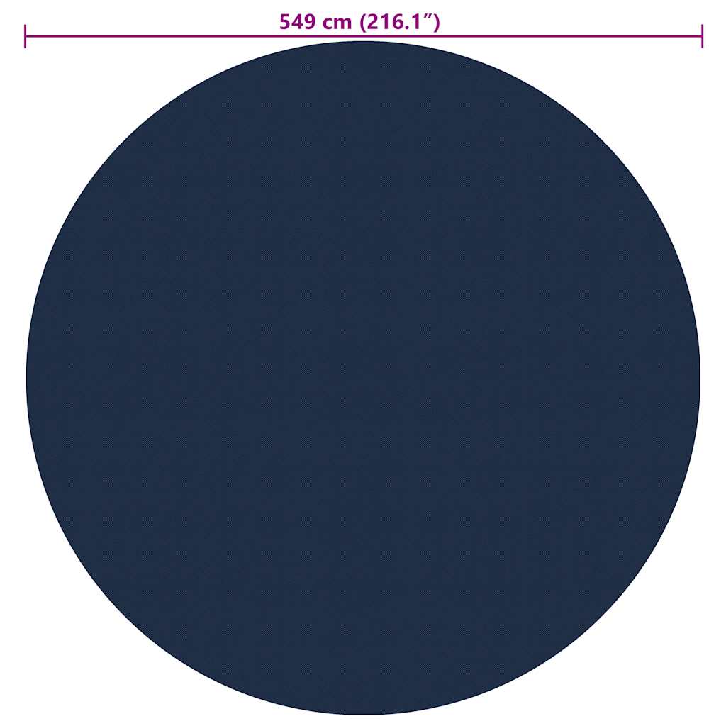 Plovoucí PE solární plachta na bazén 549 cm černo-modrá