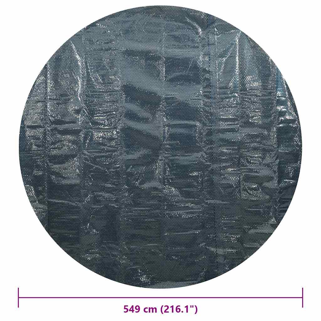 Plovoucí PE solární plachta na bazén 549 cm černo-modrá