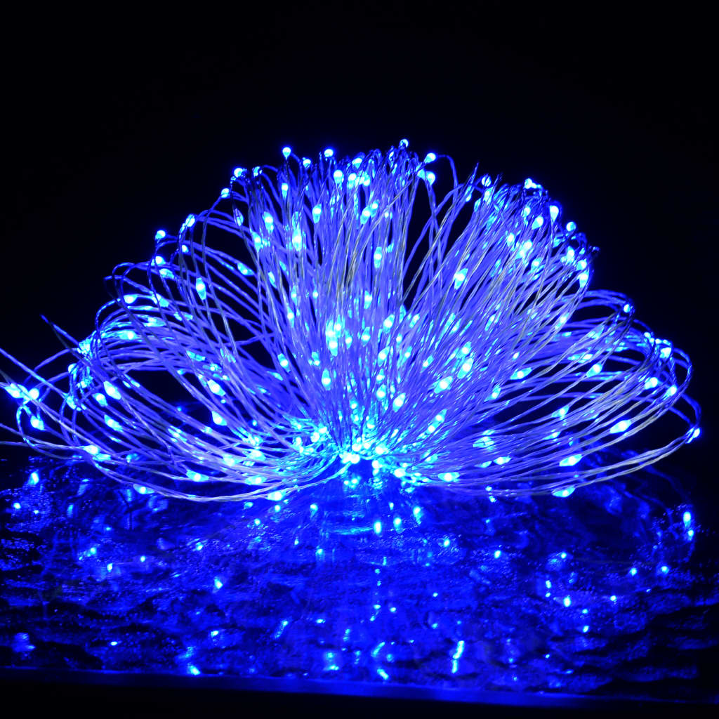 Světelný LED řetěz s 300 LED diodami modrý 30 m