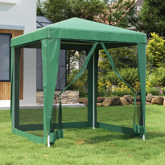 Party stan se 4 síťovanými bočnicemi zelený 2 x 2 m HDPE