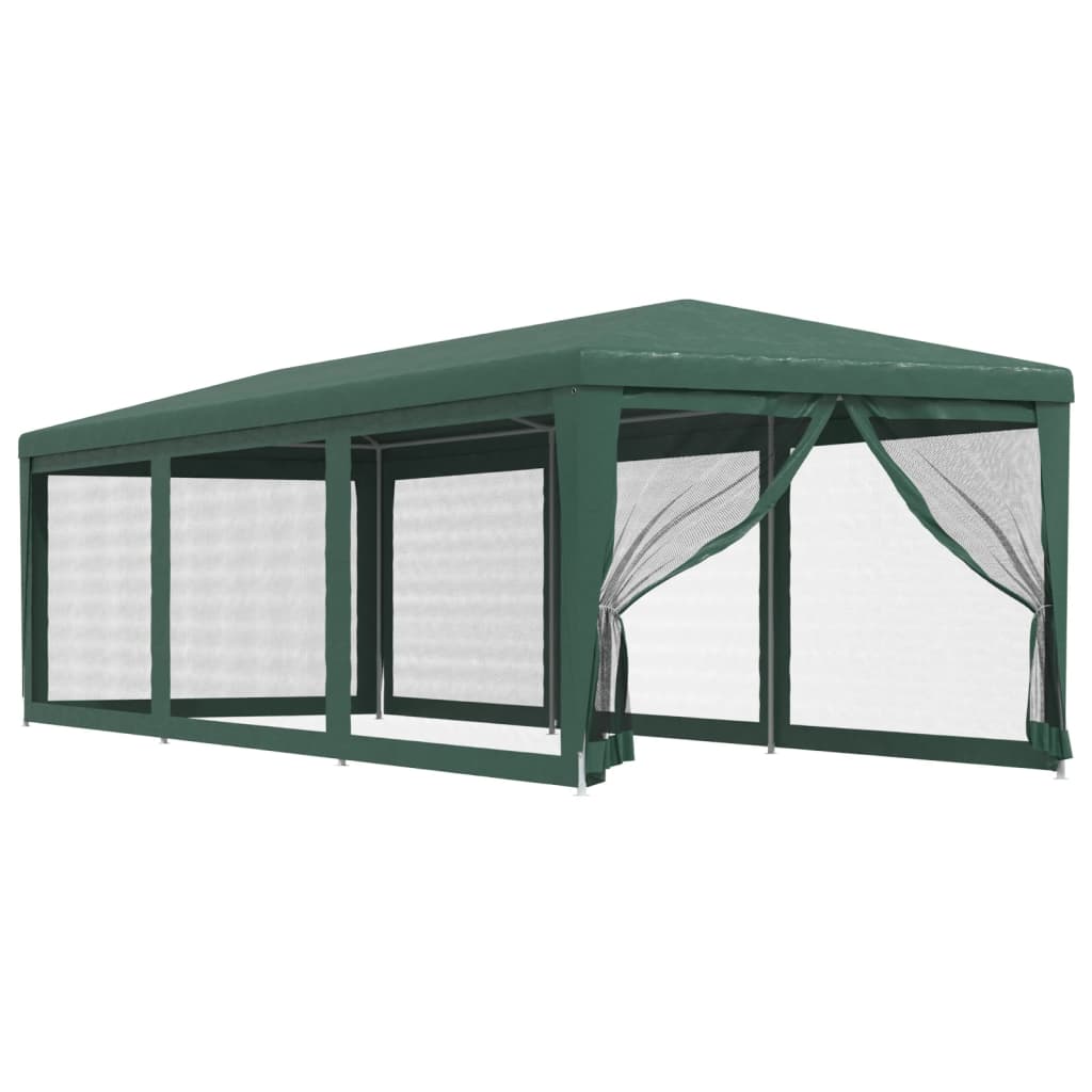 Party stan s 8 síťovanými bočnicemi zelený 3 x 9 m HDPE