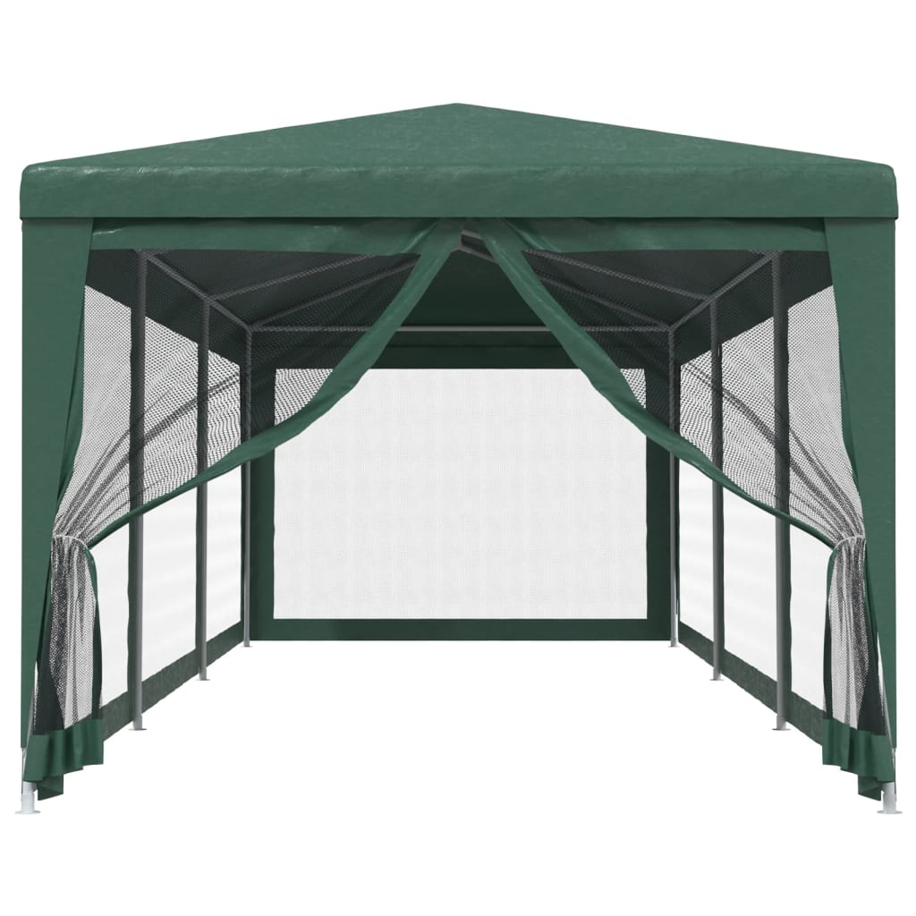 Party stan s 8 síťovanými bočnicemi zelený 3 x 9 m HDPE
