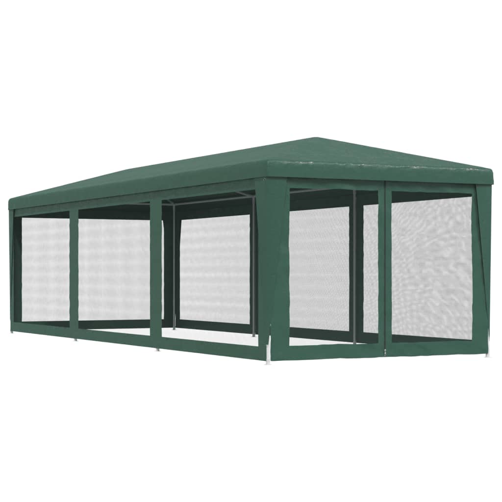 Party stan s 8 síťovanými bočnicemi zelený 3 x 9 m HDPE