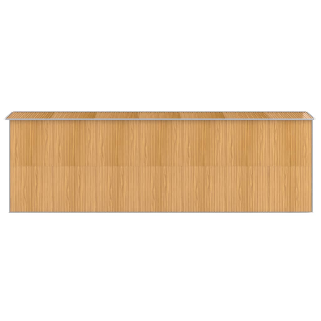 Zahradní kůlna světle hnědá 192x606x223 cm pozinkovaná ocel