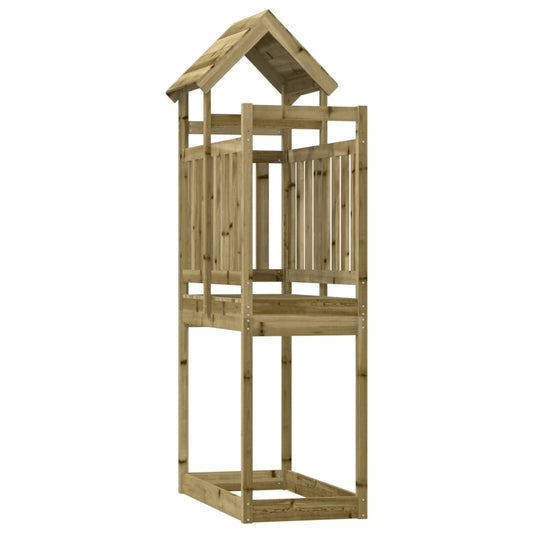 Hrací věž 52,5 x 110,5 x 214 cm impregnované borové dřevo