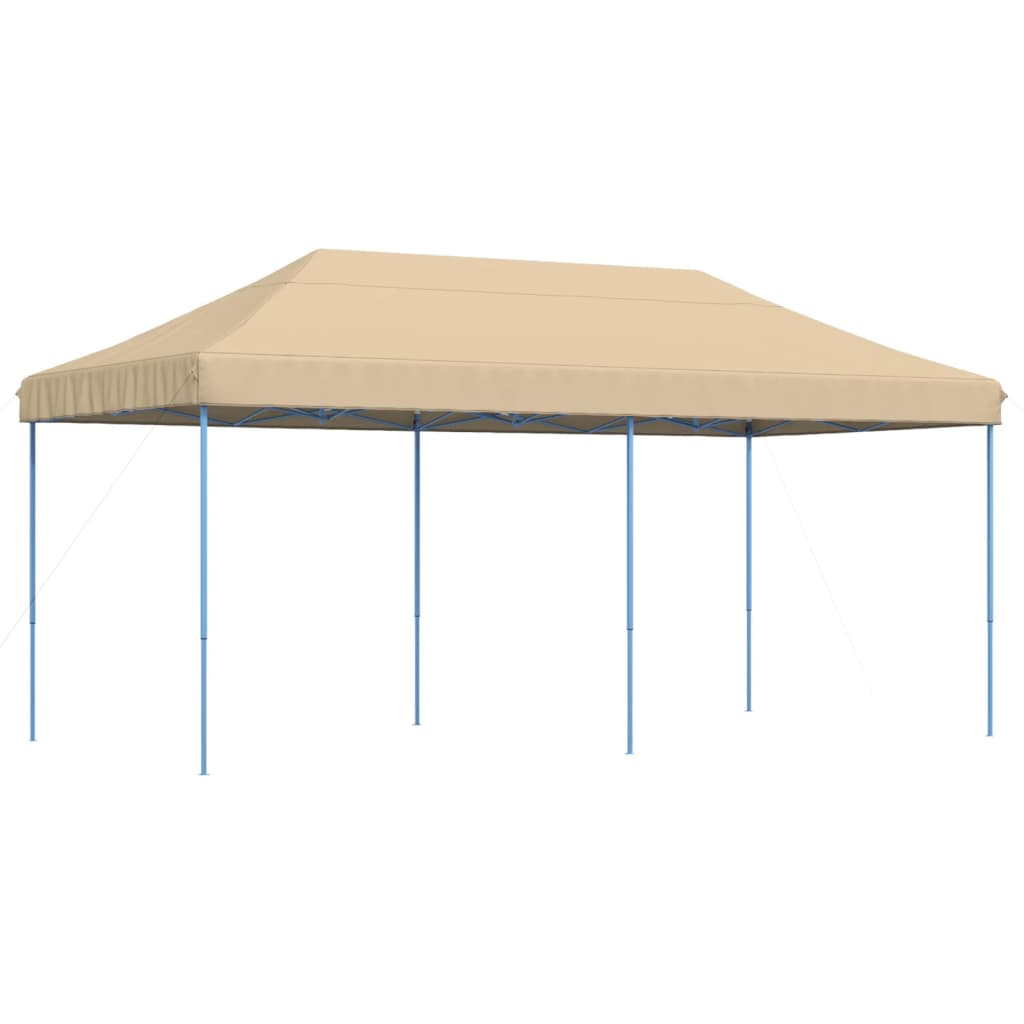 Skládací party stan pop-up béžový 580 x 292 x 315 cm