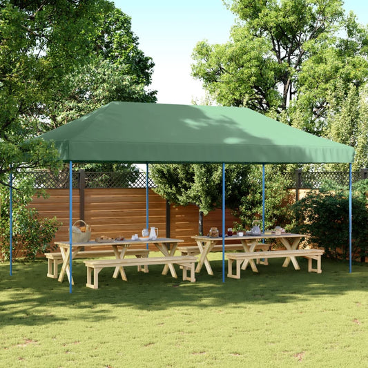 Skládací party stan pop-up zelený 580 x 292 x 315 cm
