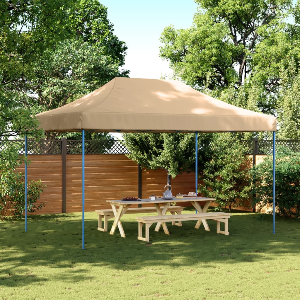 Skládací party stan pop-up béžový 440 x 292 x 315 cm