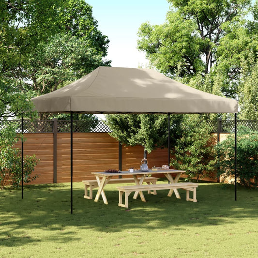 Skládací party stan pop-up taupe 440 x 292 x 315 cm