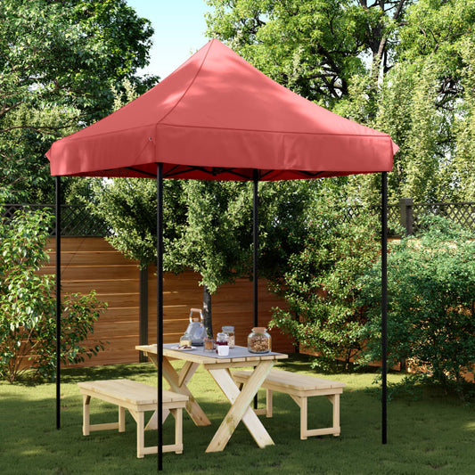 Skládací party stan pop-up vínový 200 x 200 x 306 cm