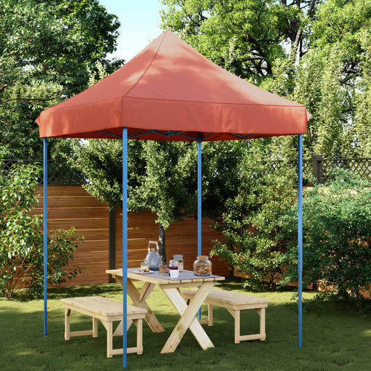 Skládací party stan pop-up terakota 200 x 200 x 306 cm