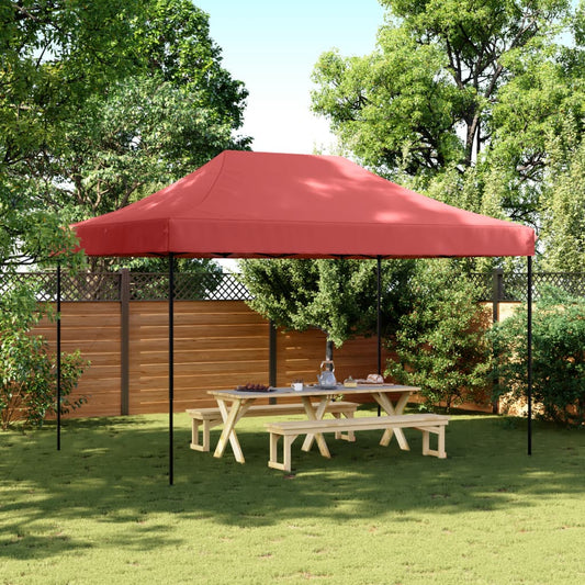 Skládací party stan pop-up vínový 410 x 279 x 315 cm