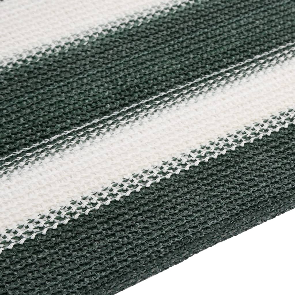 Stínící tkanina zelená a bílá 1,8 x 10 m HDPE 75 g/m²