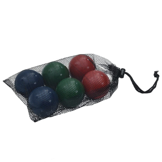 Sada 8 kusů koulí pro hru bocce přenosný vak masivní borovice