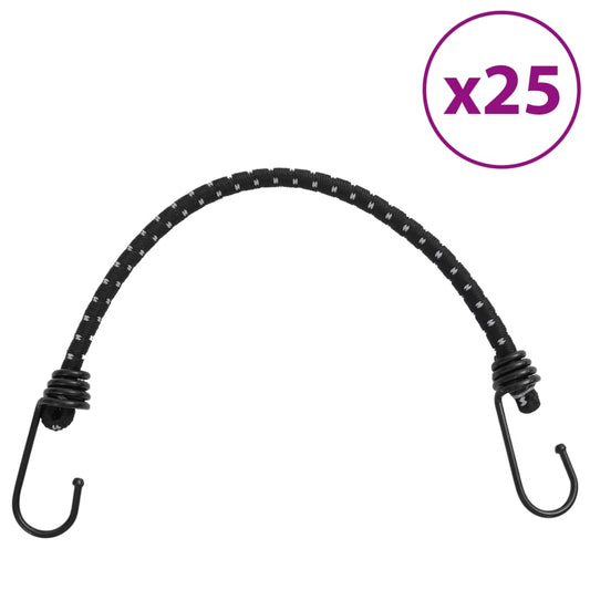 Gumicuky s reflexním proužkem a háčky 25 ks 46 cm