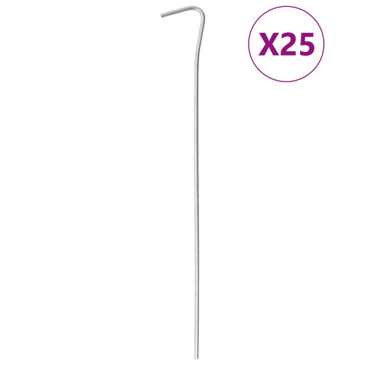 Stanové kolíky 25 ks 23 cm Ø 6 mm pozinkovaná ocel