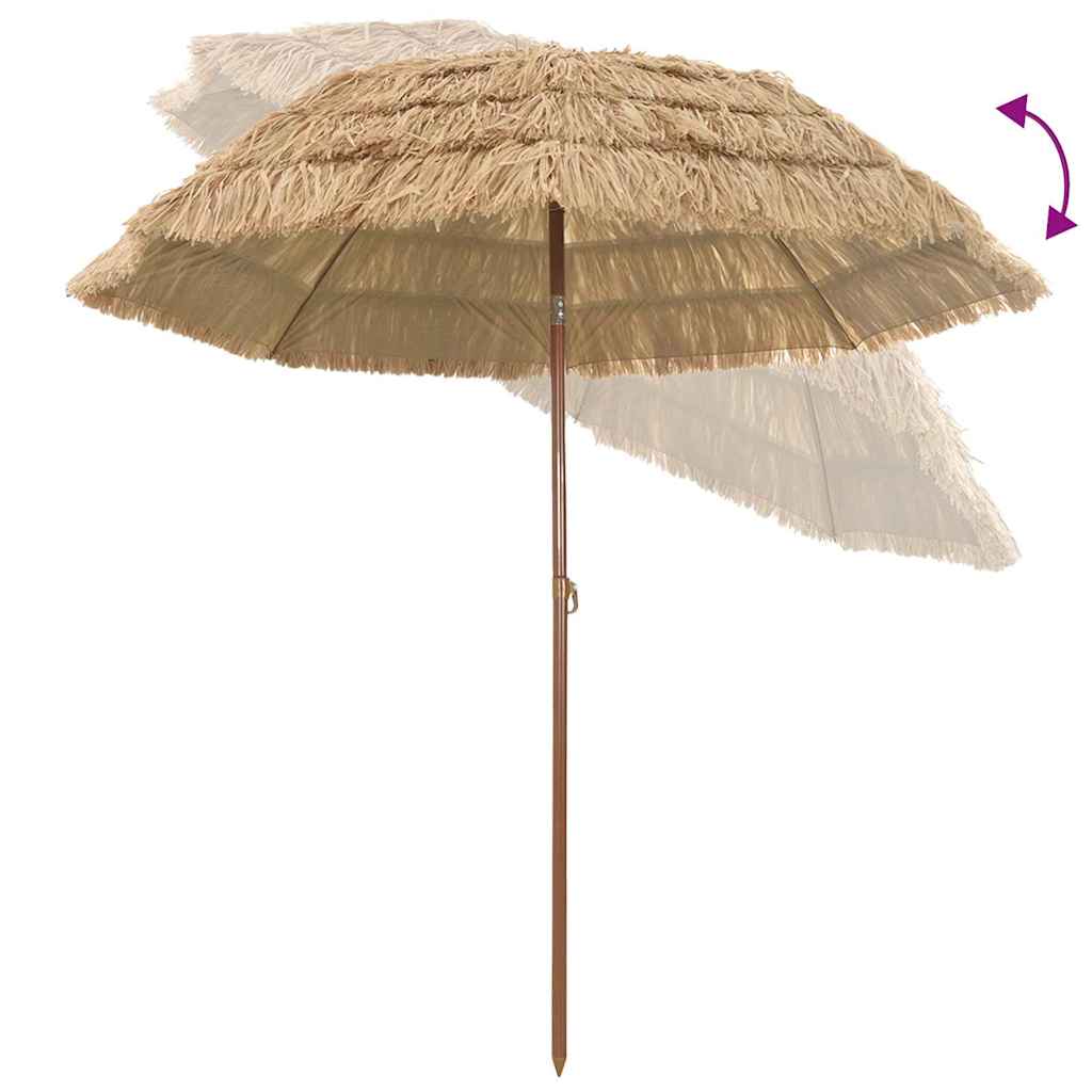 Plážový slunečník Hnědá Ø 206 x 209.5 cm Ocel