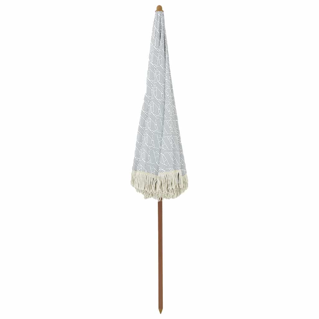 Slunečník Šedá a bílá Ø 205 x 209 cm Ocel