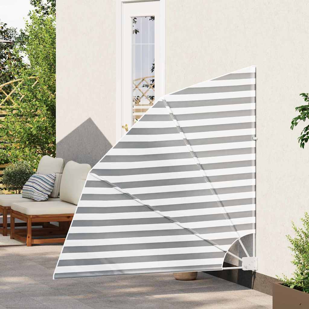 Zástěna na balkon Antracitová a bílá 140 x 140 cm textil