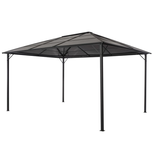 Altán se střechou hliník 4 x 3 x 2,6 m černý