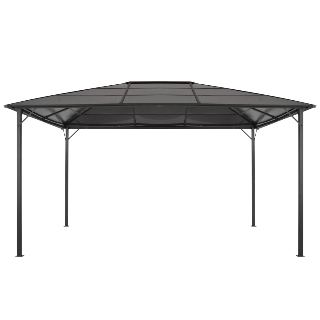 Altán se střechou hliník 4 x 3 x 2,6 m černý