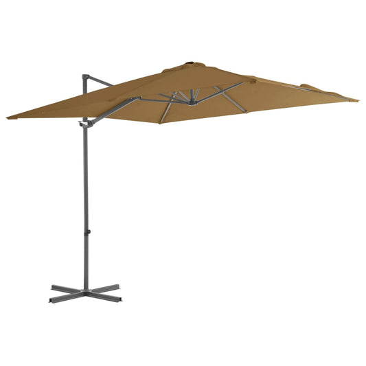 Konzolový slunečník s ocelovou tyčí 250 x 250 cm barva taupe