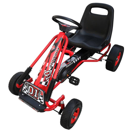 Dětská šlapací motokára červená