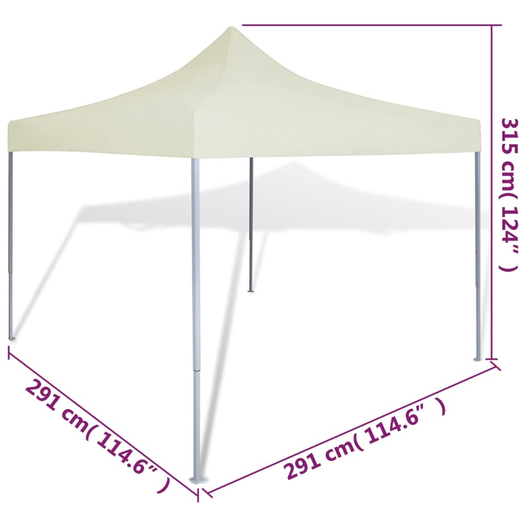 Krémový skládací party stan 3 x 3 m